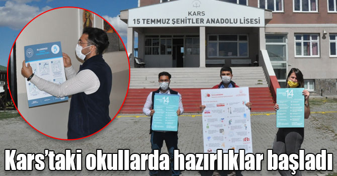 Kars’taki okullarda hazırlıklar başladı