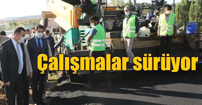 Köylerde sıcak asfalt yol çalışmaları sürüyor