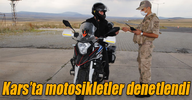 Kars’ta motosikletler denetlendi