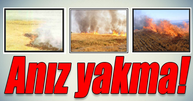 Anız yakma!