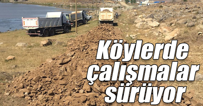 Kars’ta köylerde yol çalışmaları sürüyor