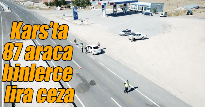 Kars’ta 87 araca binlerce lira ceza