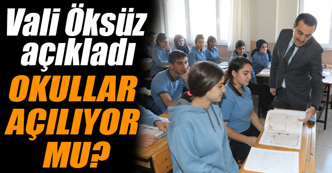 Vali Öksüz Kars’ta okulların açılacağı tarihi açıkladı