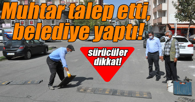 Muhtar talep etti, belediye yaptı!