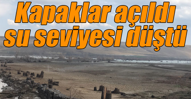 Kars’ta baraj kapakları açılınca su seviyesi 30 metre düştü