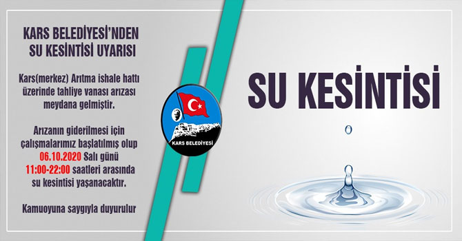 Kars Belediyesinden uyarı!