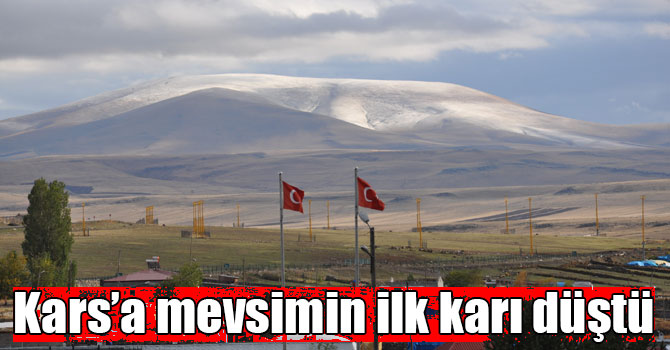 Kars’a mevsimin ilk karı düştü