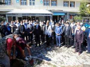 Balaban'da su deposu ile su ve kanalizasyon şebekesi inşaatının temeli atıldı