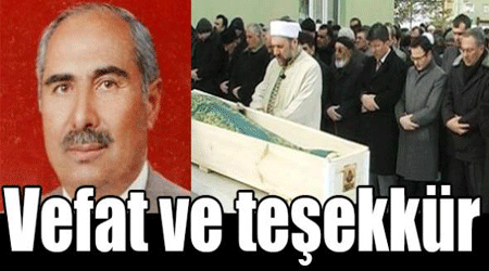 Vefat ve Teşekkür