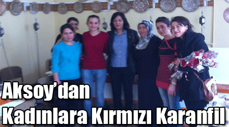 Aksoy’dan Kadınlara Kırmızı Karanfil