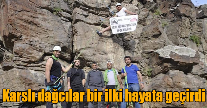 Karslı dağcılar bir ilki hayata geçirdi