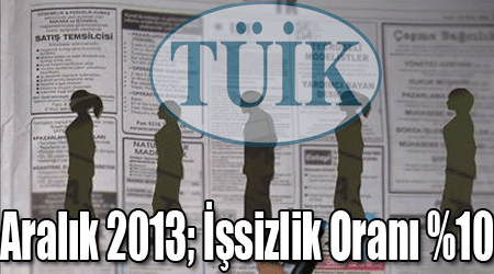Aralık 2013; İşsizlik Oranı %10