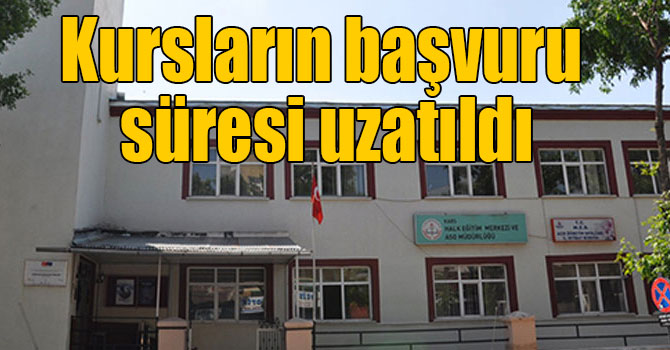 Kursların başvuru süresi uzatıldı