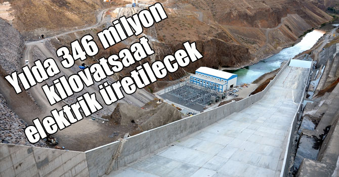 Karakurt Barajı ile 346 milyon kilovatsaat elektrik üretilecek