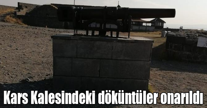 Kars Kalesindeki döküntüler onarıldı