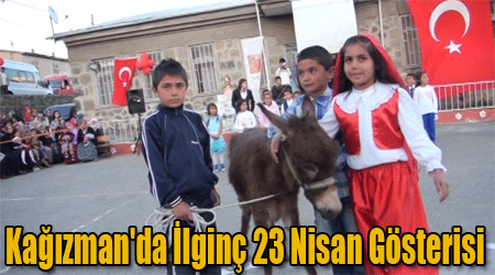 Kağızman'da İlginç 23 Nisan Gösterisi