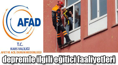 Kars AFAD’ın depremle ilgili eğitici faaliyetleri