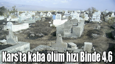Kars’ta kaba ölüm hızı Binde 4,6