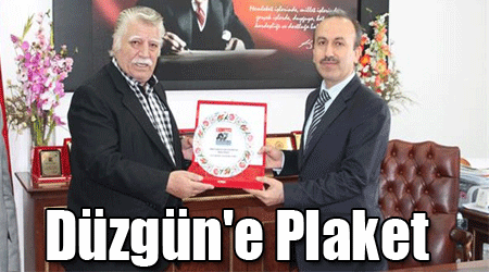 Düzgün'e Plaket