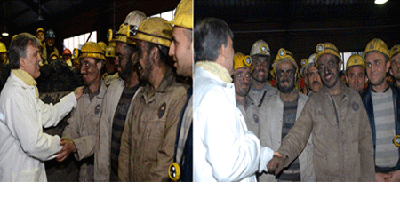 Cumhurbaşkanı Gül’den madencilere sürpriz ziyaret