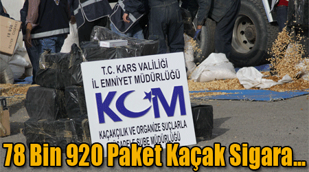 78 Bin 920 Paket Kaçak Sigara...
