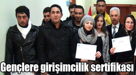 Gençlere girişimcilik sertifikası