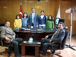 Sarıkamış-BAŞKAN ÖĞRENCİLERLE