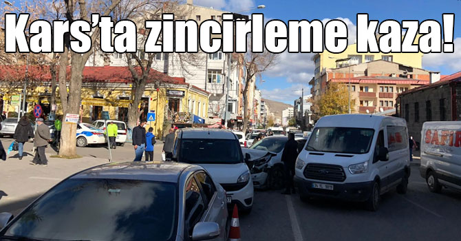 Kars’ta zincirleme kaza!