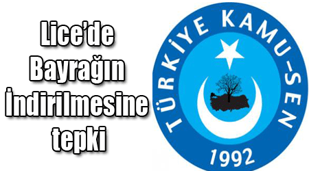 Lice’de Bayrağın İndirilmesine tepki