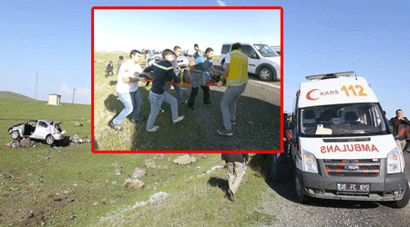 Kars'ta trafik kazası: 3 yaralı