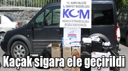 Kars'ta kaçak sigara ele geçirildi