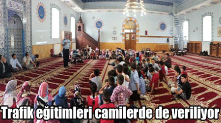 Trafik eğitimleri camilerde de veriliyor