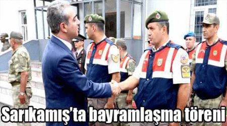 Sarıkamış’ta bayramlaşma töreni