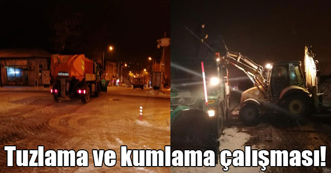 Kars’ta tuzlama ve kumlama çalışması!