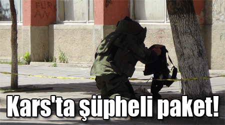Kars'ta şüpheli paket!