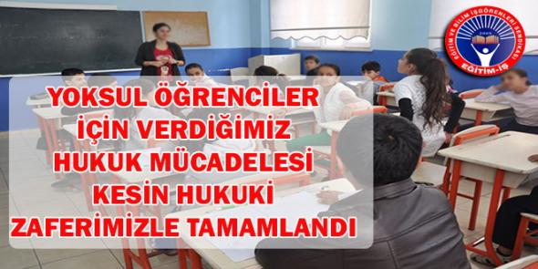 Yoksul öğrenciler için verdiğimiz hukuk mücadelesi kesin hukuki zaferimizle tamamlandı