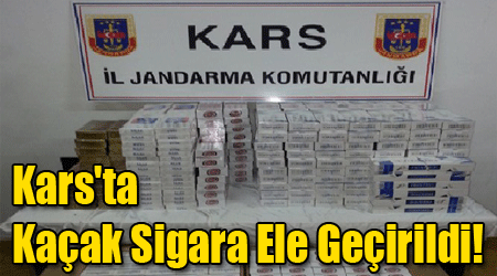 Kars'ta Kaçak Sigara Ele Geçirildi!