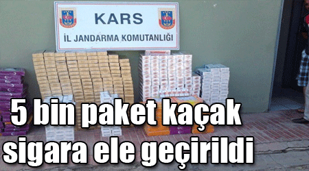 5 bin paket kaçak sigara ele geçirildi