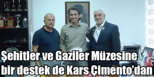 Şehitler ve Gaziler Müzesine bir destek de Kars Çimento’dan