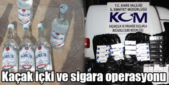 Kaçak içki ve sigara operasyonu