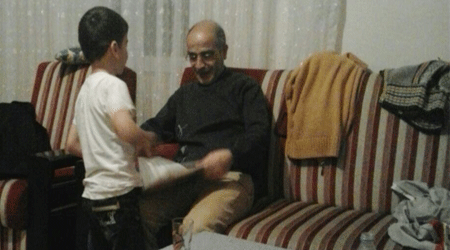 Çocukları için siper oldu!