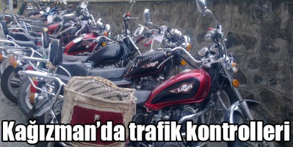 Kağızman’da trafik kontrolleri