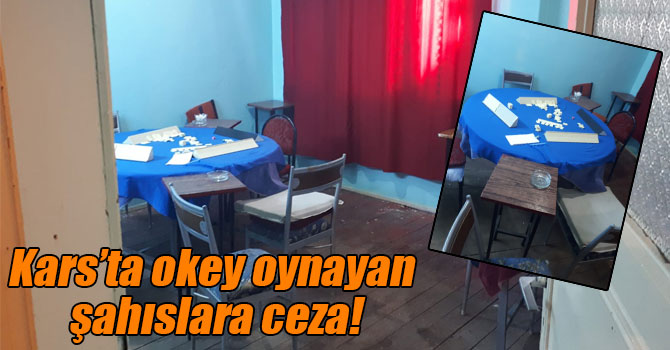 Kars’ta okey oynayan şahıslara ceza!