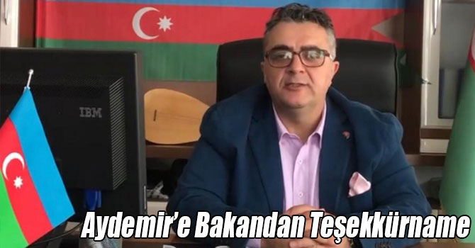 Volkan Aydemir’e Bakandan Teşekkürname