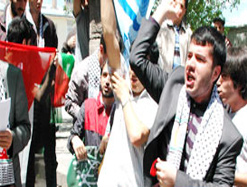 Kars’ta İsrail’e protesto