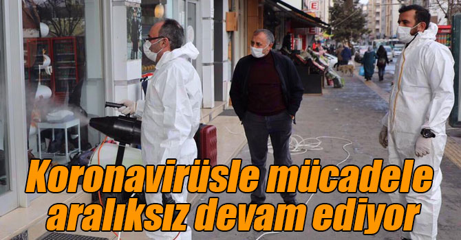 Kars Belediyesi koronavirüsle mücadele çalışmalarına aralıksız devam ediyor