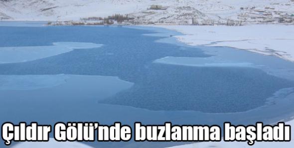 Çıldır Gölü’nde buzlanma başladı