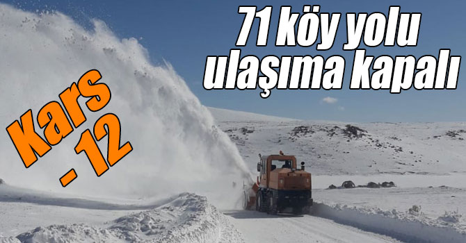 Kars'ta 71 köy yolu ulaşıma kapalı