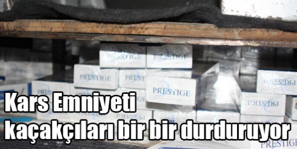 Kars Emniyeti kaçakçıları bir bir durduruyor