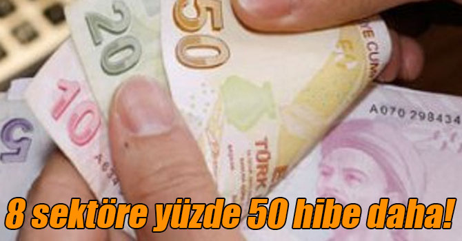 8 sektöre yüzde 50 hibe daha!